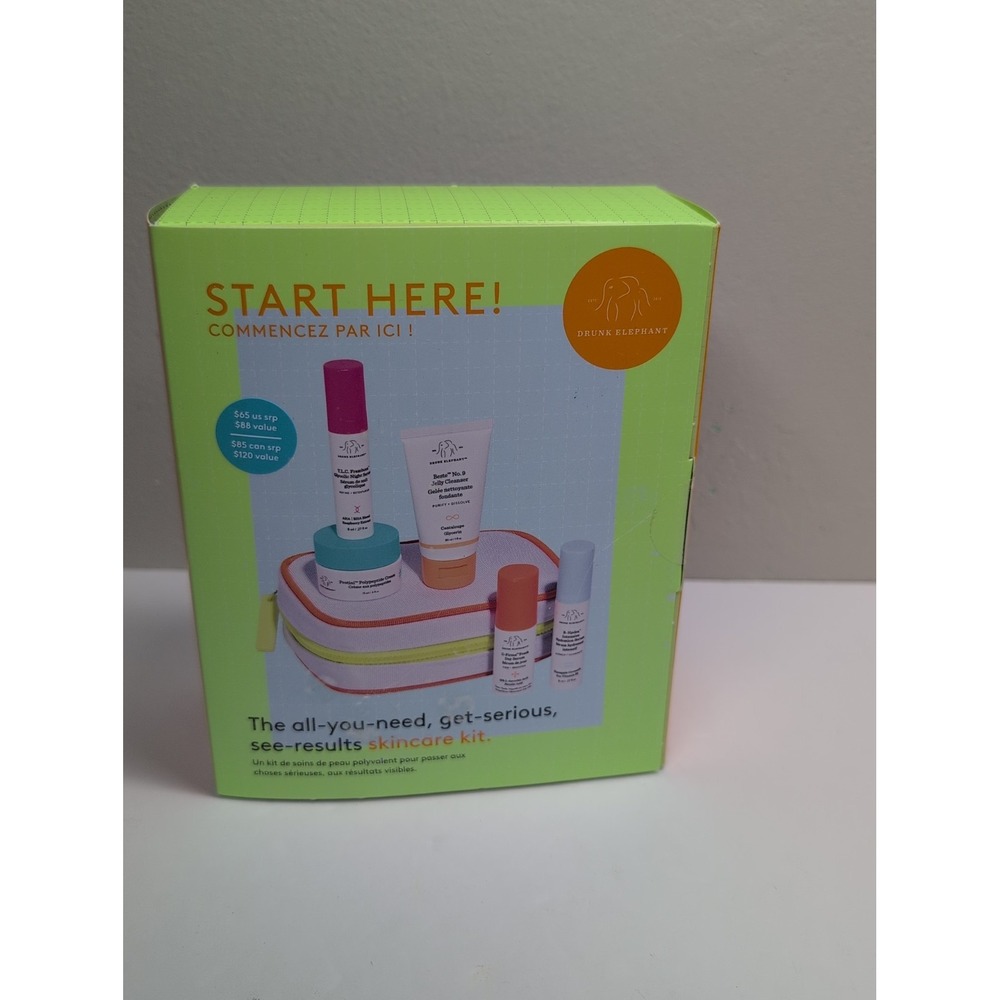 Drunk Elephant The Littles 8.0 Skincare Travel Kit 5-Piece Set with Bag BNIB